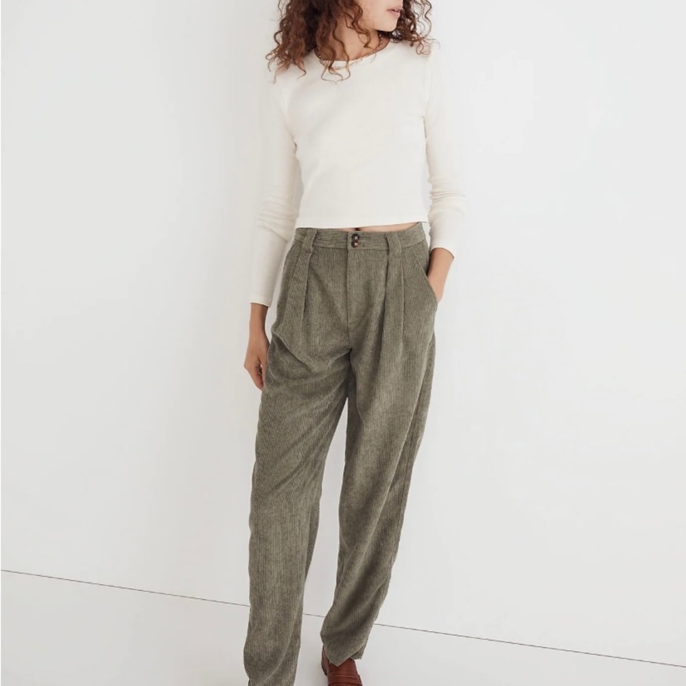 Madewell Corduroy High Rise Tapered Pants